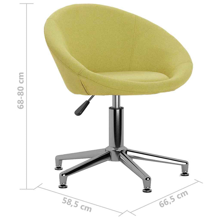 Scaune de bucătărie pivotante, 2 buc., verde, material textil WALTI