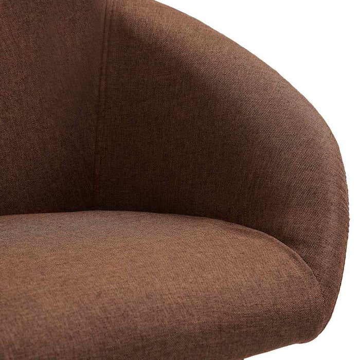 Scaune de bucătărie pivotante, 2 buc., maro, material textil WALTI