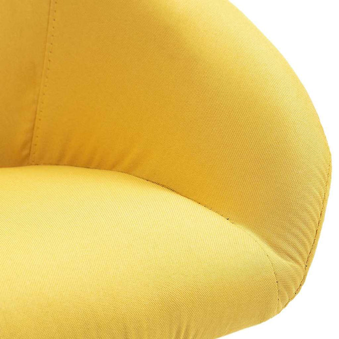 Scaune de bucătărie pivotante, 2 buc., galben, textil WALTI