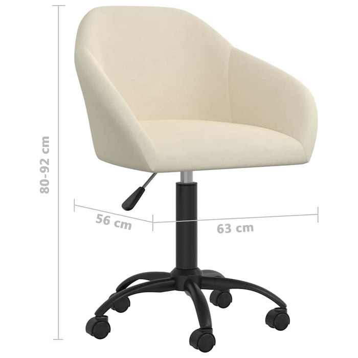 Scaun de bucătărie pivotant, crem, catifea WALTI