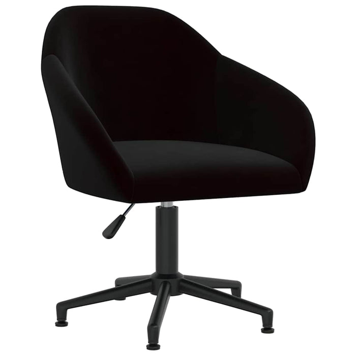 Scaun de bucătărie pivotant, negru, catifea WALTI