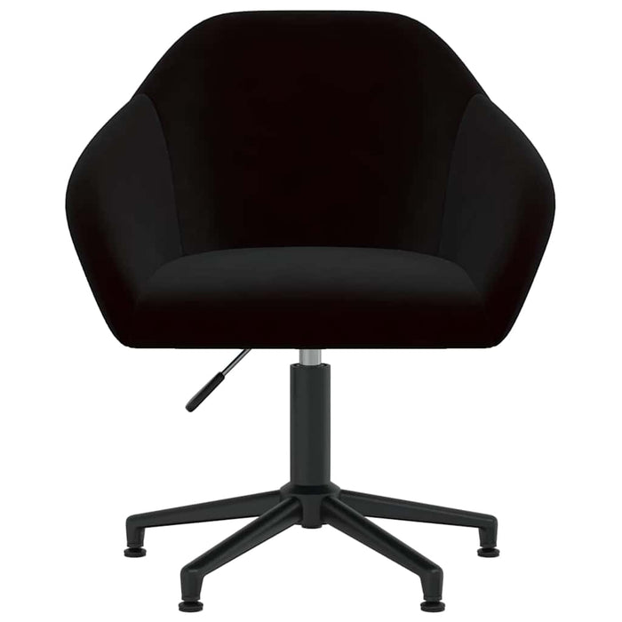 Scaun de bucătărie pivotant, negru, catifea WALTI