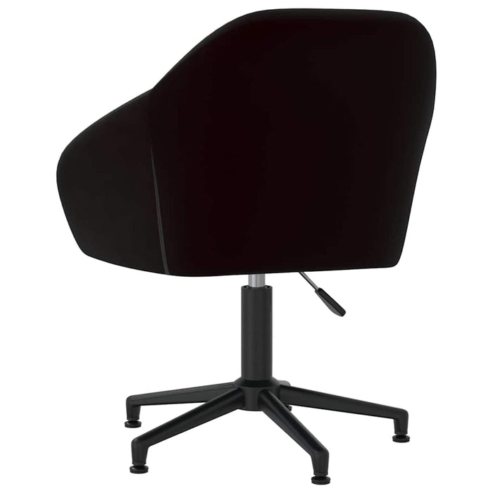 Scaun de bucătărie pivotant, negru, catifea WALTI