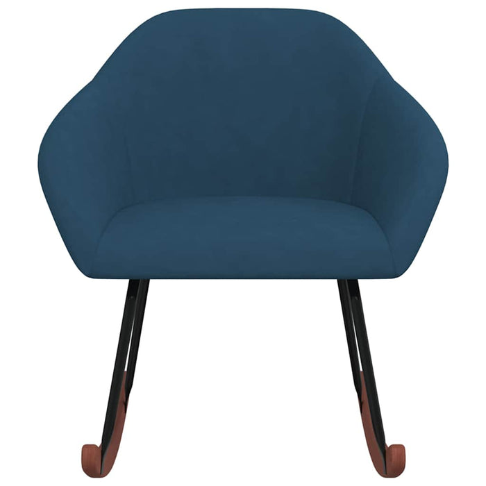 Scaun balansoar, albastru, material textil WALTI