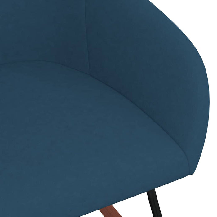 Scaun balansoar, albastru, material textil WALTI