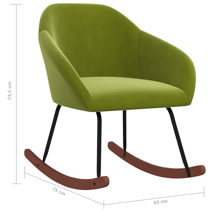 Scaun balansoar, verde deschis, material textil WALTI