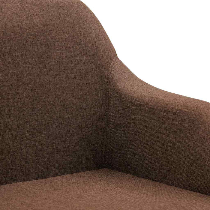 Scaune de bucătărie pivotante, 2 buc., maro, material textil WALTI