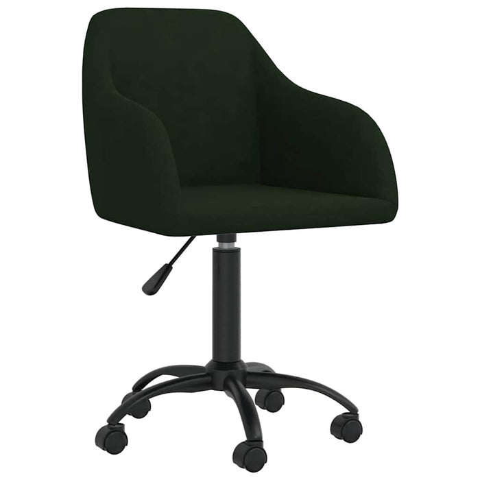 Scaune de bucătărie pivotante, 2 buc., verde închis, catifea WALTI
