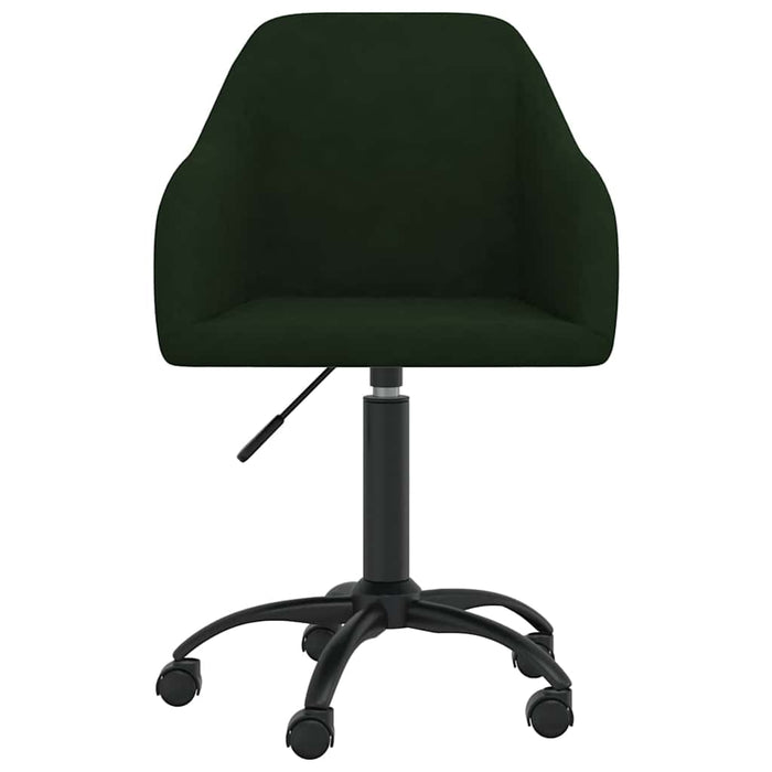 Scaune de bucătărie pivotante, 2 buc., verde închis, catifea WALTI