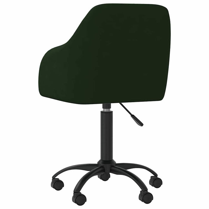 Scaune de bucătărie pivotante, 2 buc., verde închis, catifea WALTI
