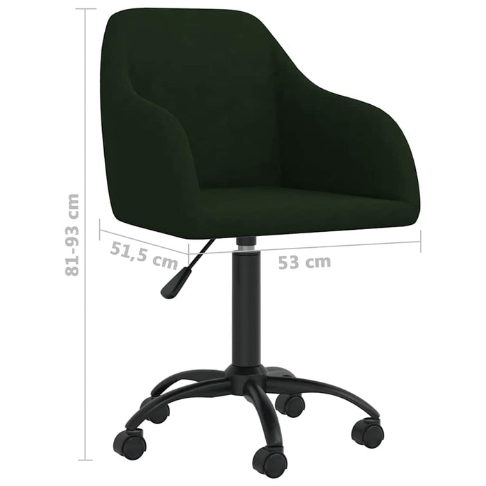 Scaune de bucătărie pivotante, 2 buc., verde închis, catifea WALTI