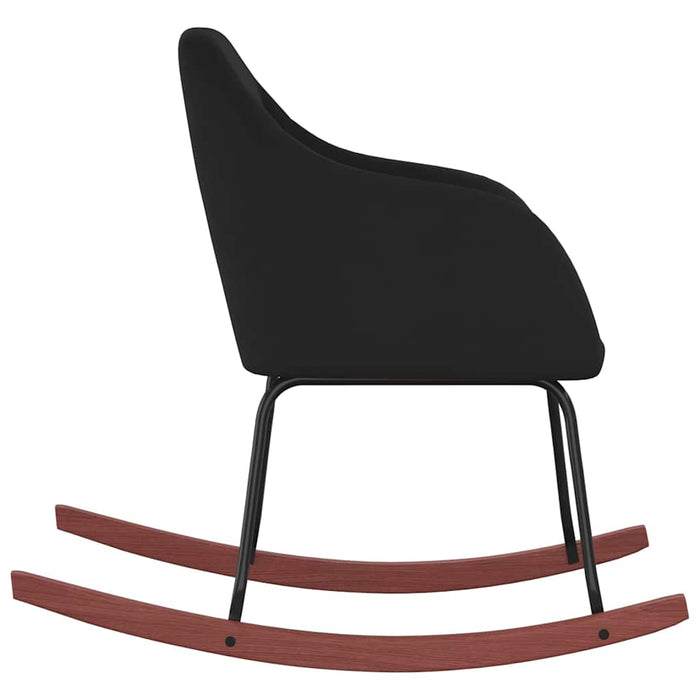 Scaun balansoar, negru, catifea WALTI