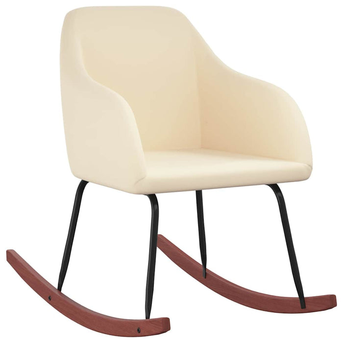 Scaun balansoar, crem, catifea WALTI