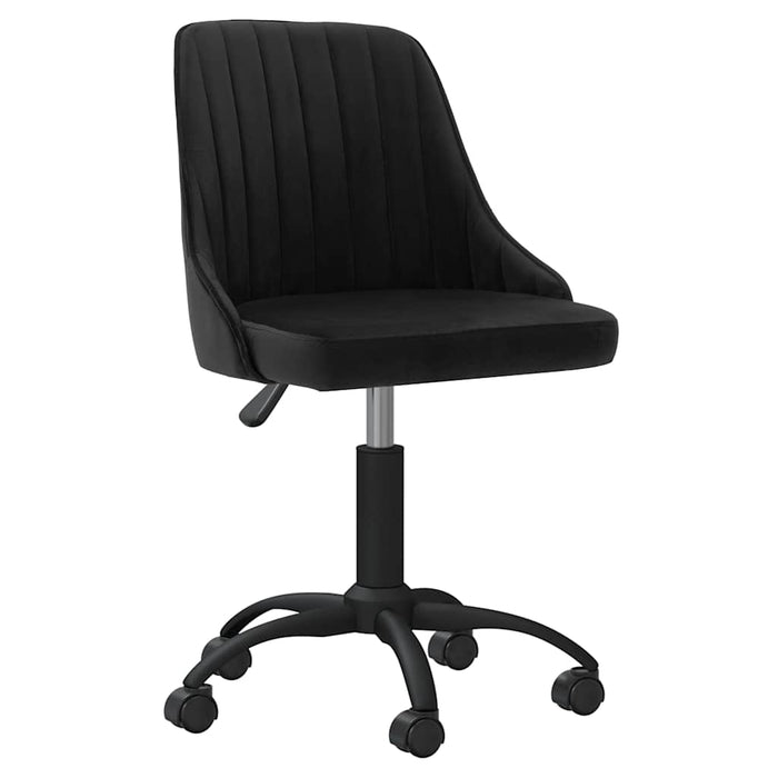 Scaun de bucătărie pivotant, negru, catifea WALTI