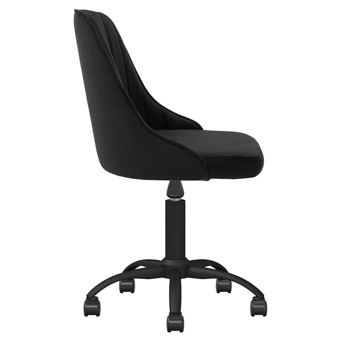 Scaun de bucătărie pivotant, negru, catifea WALTI