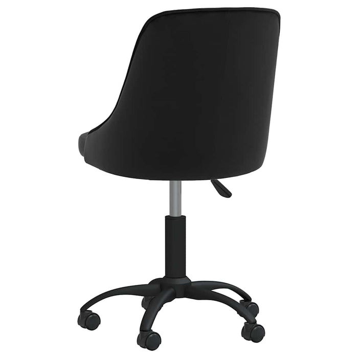 Scaun de bucătărie pivotant, negru, catifea WALTI