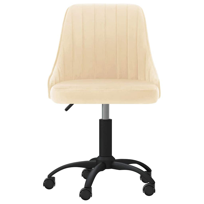 Scaune de bucătărie pivotante, 2 buc., crem, catifea WALTI