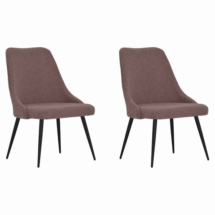 Scaune de bucătărie, 2 buc., maro, material textil WALTI