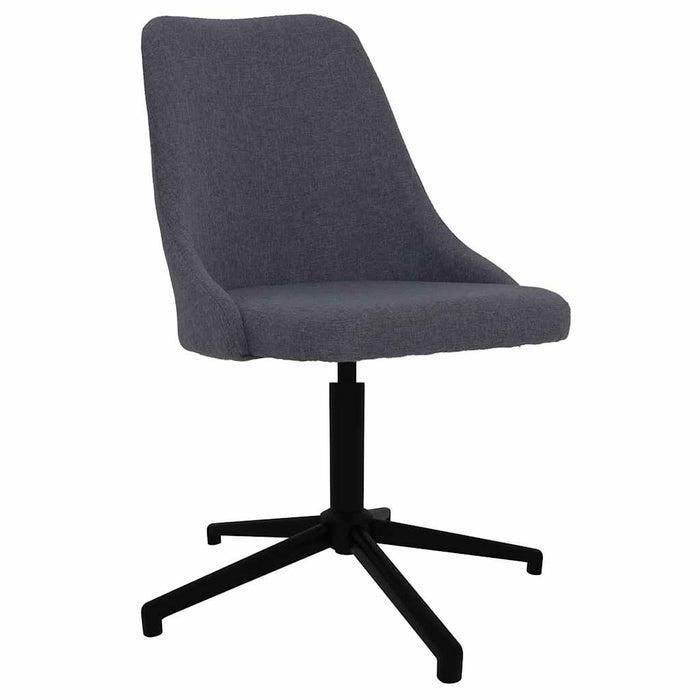 Scaun de masă pivotant, gri închis, textil WALTI