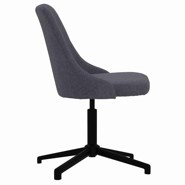 Scaun de masă pivotant, gri închis, textil WALTI