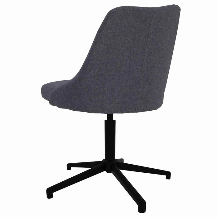 Scaun de masă pivotant, gri închis, textil WALTI