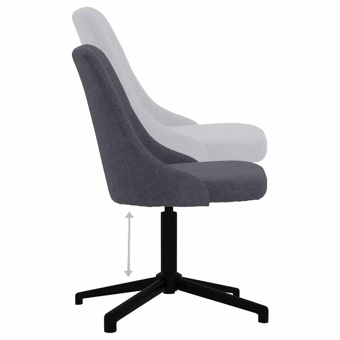 Scaun de masă pivotant, gri închis, textil WALTI