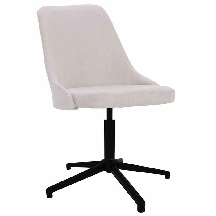 Scaun de bucătărie pivotant, crem, material textil WALTI
