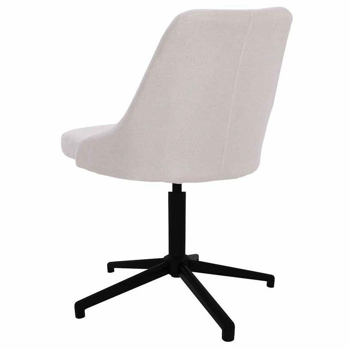 Scaun de bucătărie pivotant, crem, material textil WALTI