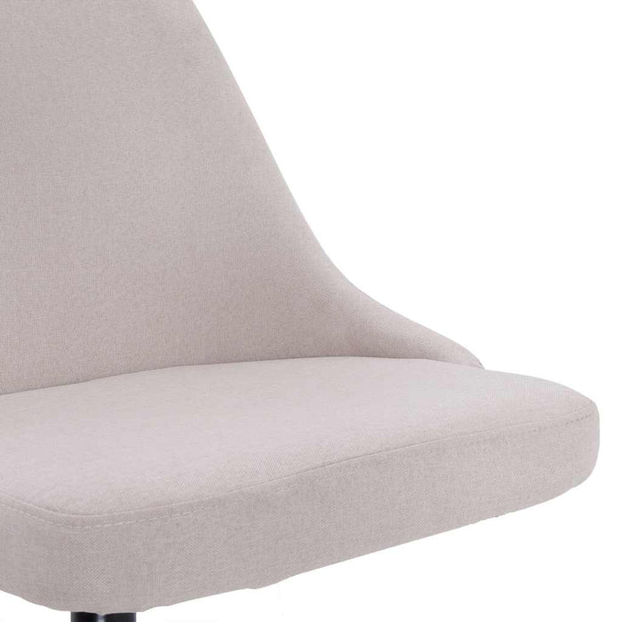 Scaun de bucătărie pivotant, crem, material textil WALTI