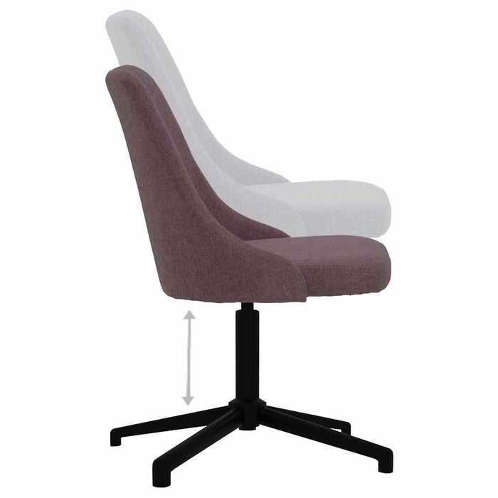 Scaune de bucătărie pivotante, 2 buc., maro, material textil WALTI