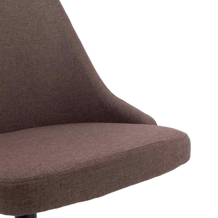 Scaune de bucătărie pivotante, 2 buc., maro, material textil WALTI