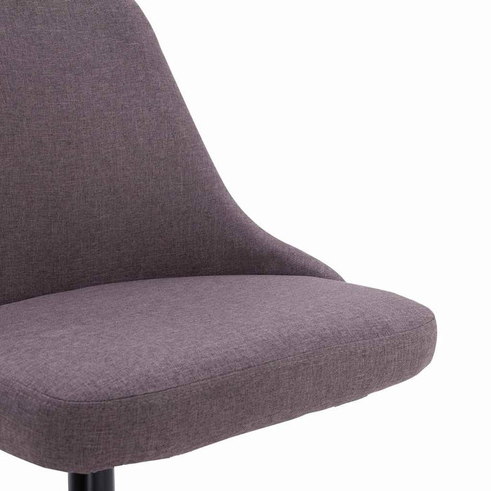 Scaune de bucătărie pivotante, 2 buc., gri taupe, textil WALTI