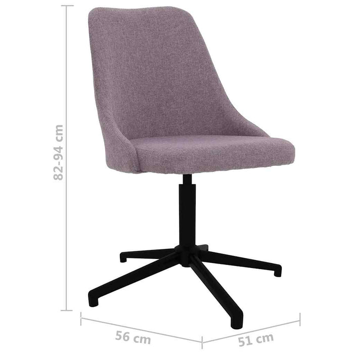 Scaune de bucătărie pivotante, 2 buc., gri taupe, textil WALTI
