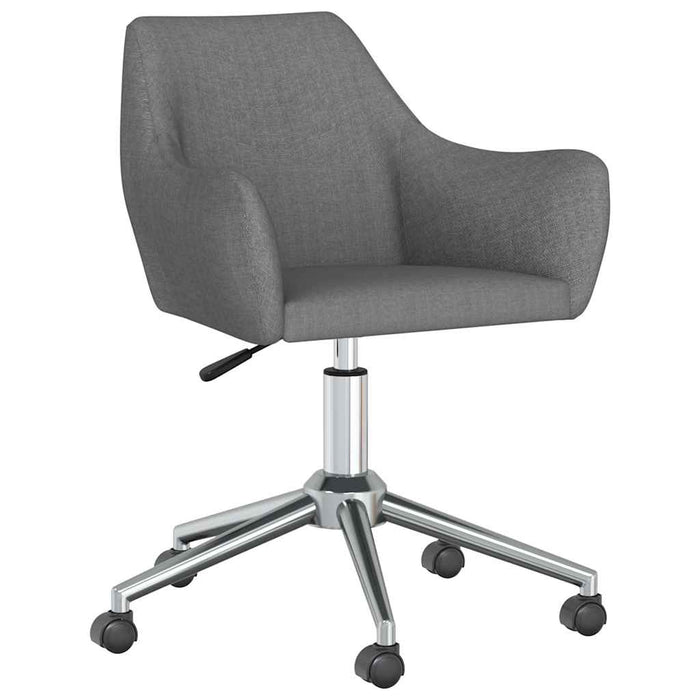 Scaun de bucătărie pivotant, gri închis, material textil WALTI