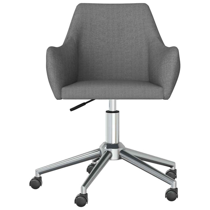 Scaun de bucătărie pivotant, gri închis, material textil WALTI