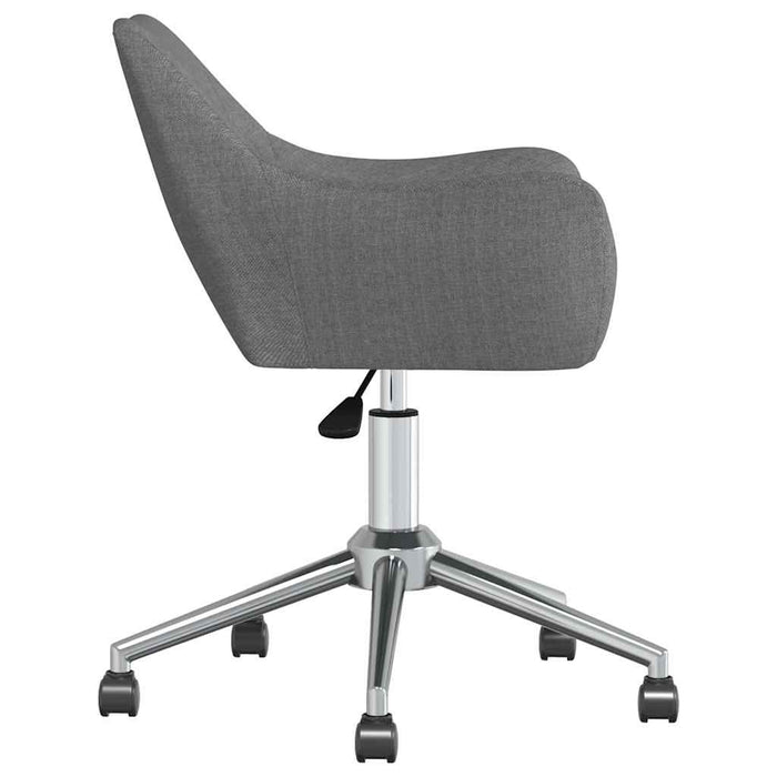 Scaun de bucătărie pivotant, gri închis, material textil WALTI
