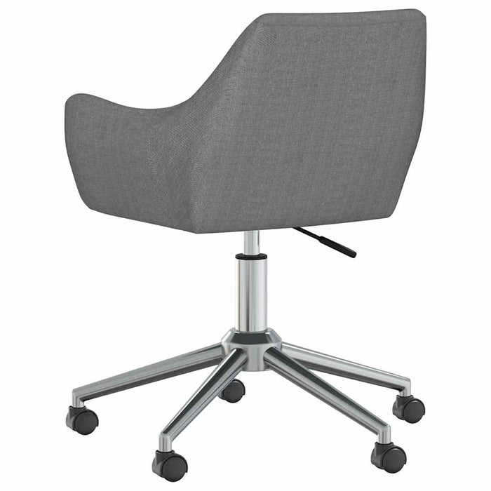 Scaun de bucătărie pivotant, gri închis, material textil WALTI