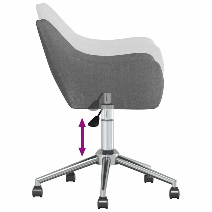 Scaun de bucătărie pivotant, gri închis, material textil WALTI