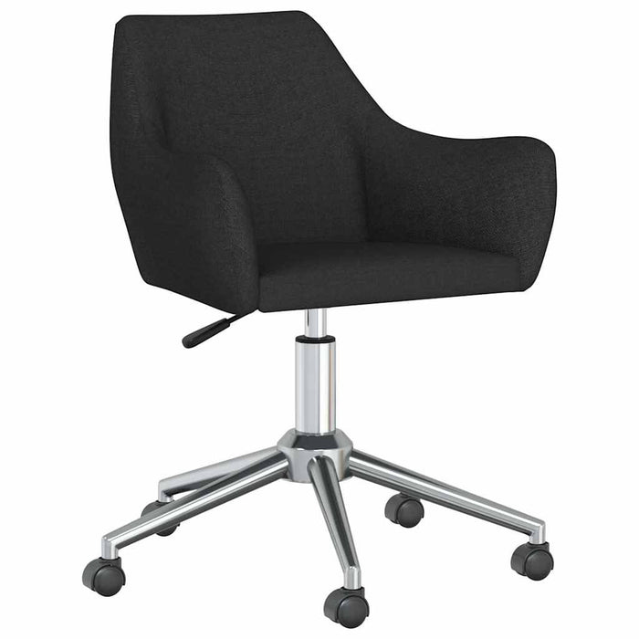 Scaune de bucătărie pivotante, 2 buc., negru, material textil WALTI
