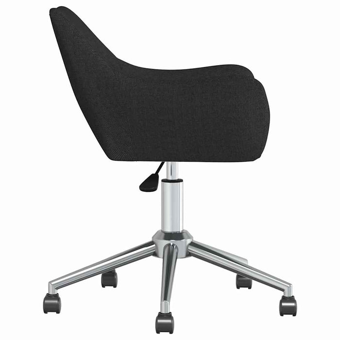 Scaune de bucătărie pivotante, 2 buc., negru, material textil WALTI