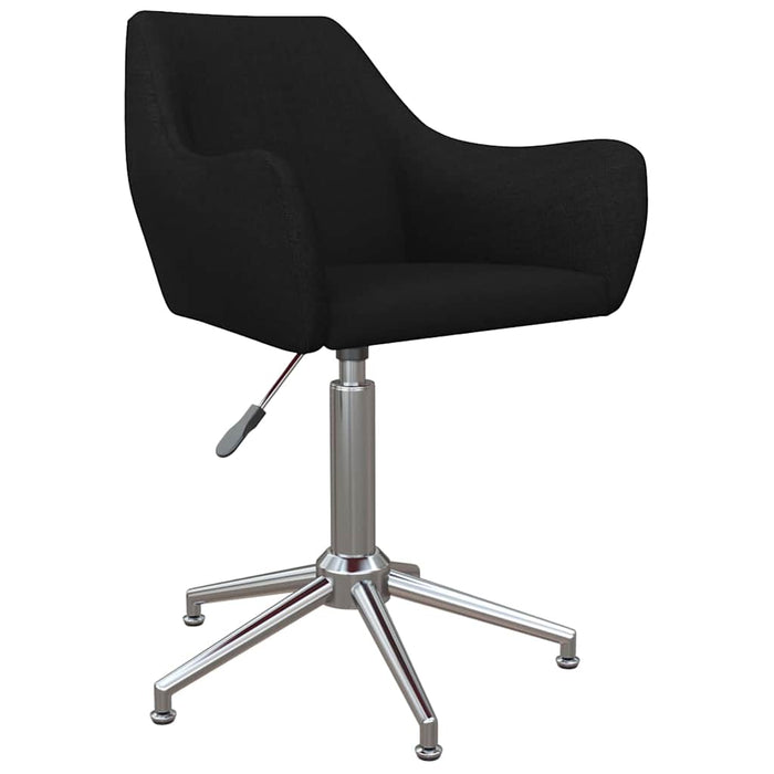 Scaun de bucătărie pivotant, negru, material textil WALTI