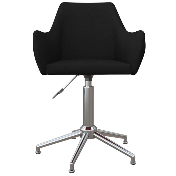 Scaun de bucătărie pivotant, negru, material textil WALTI