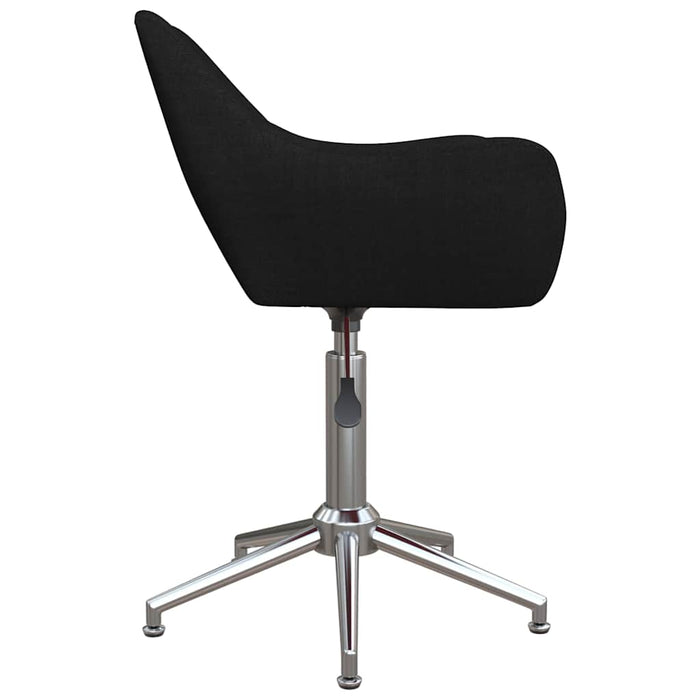 Scaun de bucătărie pivotant, negru, material textil WALTI