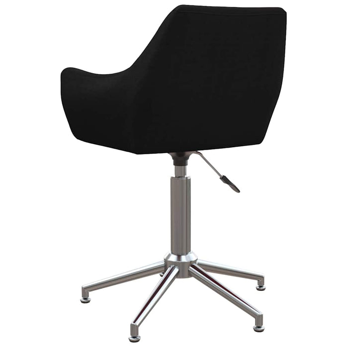 Scaun de bucătărie pivotant, negru, material textil WALTI