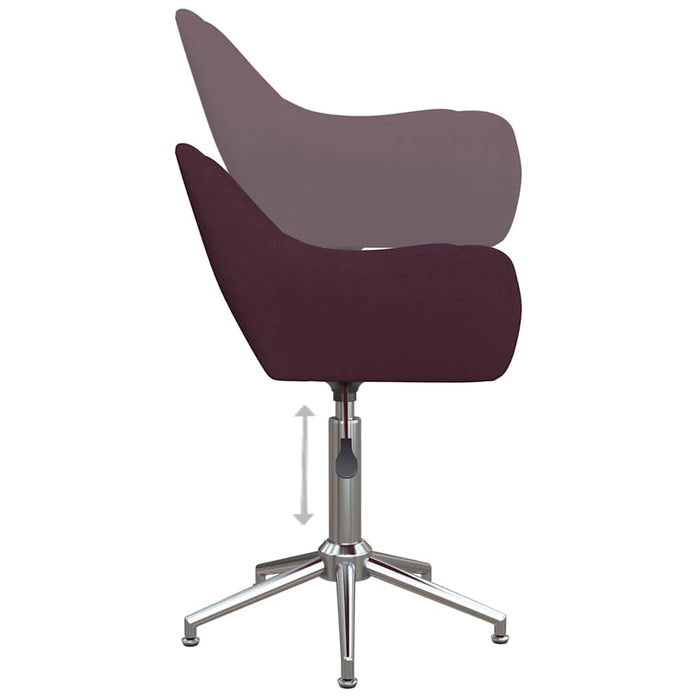 Scaun de bucătărie pivotant, violet, material textil WALTI