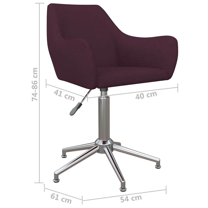 Scaun de bucătărie pivotant, violet, material textil WALTI