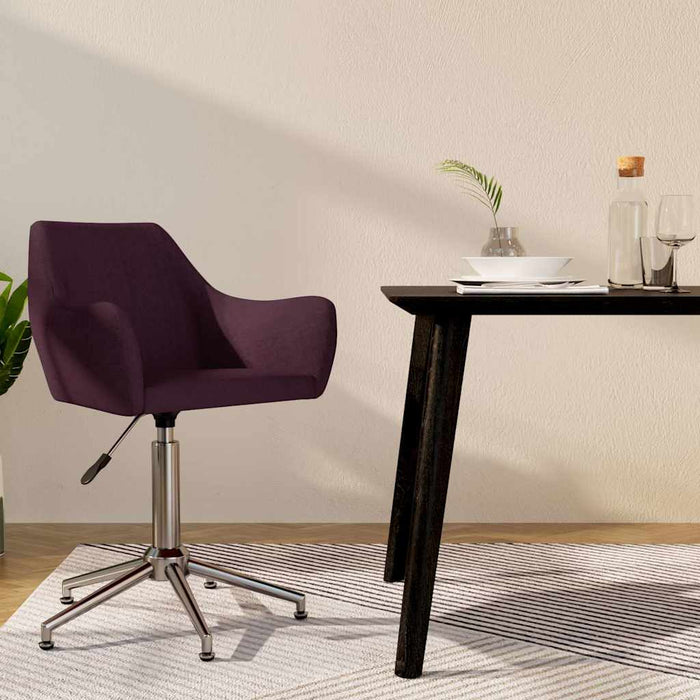 Scaun de bucătărie pivotant, violet, material textil WALTI