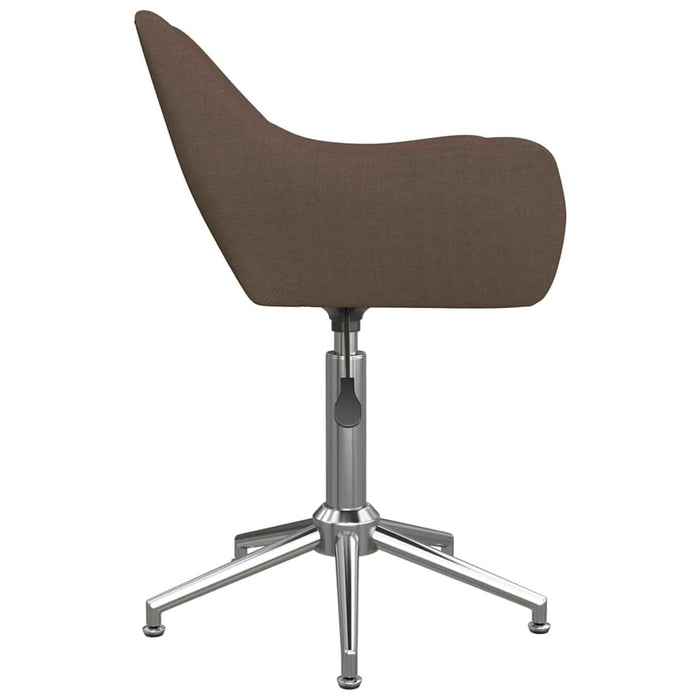 Scaune de bucătărie pivotante, 2 buc., gri taupe, textil WALTI