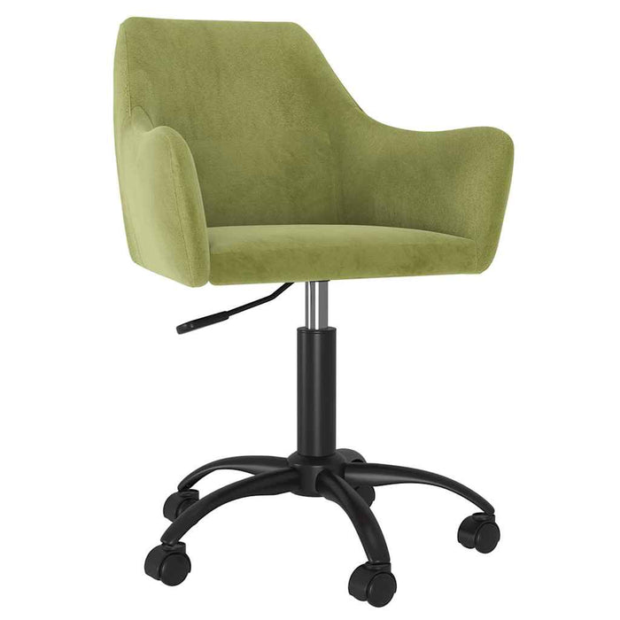 Scaune de bucătărie pivotante, 2 buc., verde deschis, catifea WALTI