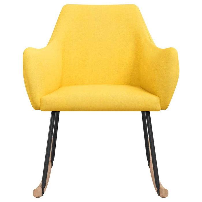 Scaun balansoar, galben muștar, material textil WALTI